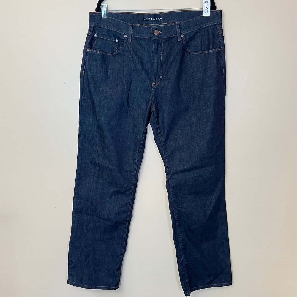 Mott & Bow Straight Fit Stretch Jeans - Men's Size 38*32 - Blue